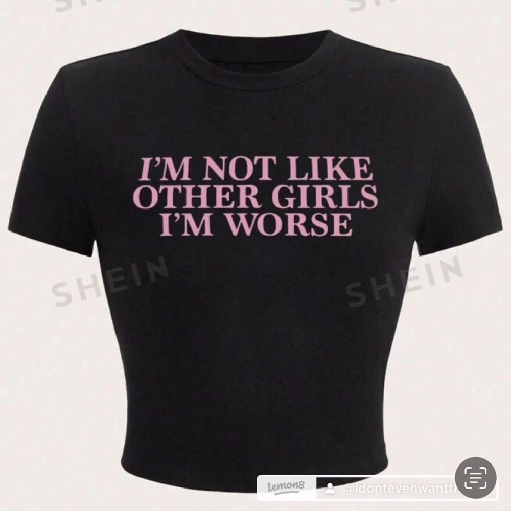 SHEIN Black Crop Top